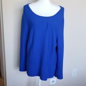 Ellen Tracy Sweater Blue NWT XL